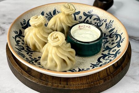 Хинкали с бараниной и говядиной