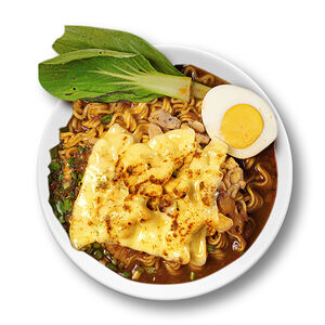 Сырный рамен говядина