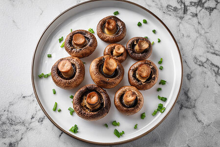 Шампиньоны на мангале