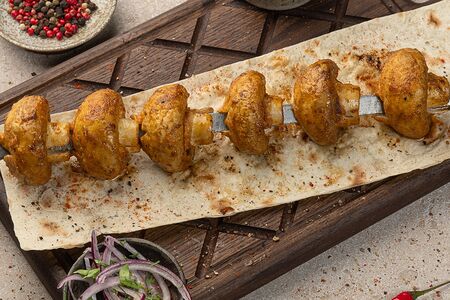 Грибы на мангале