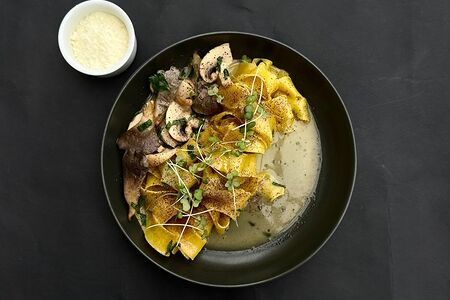 Паппарделле с грибами