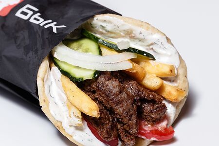 Гирос с мраморной говядиной