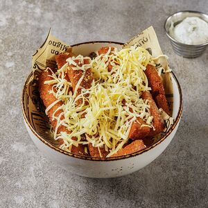 Гренки с чесноком и сыром 
