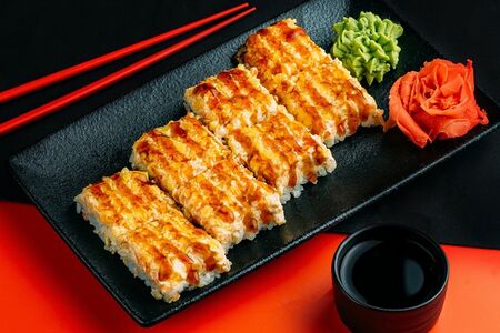 Суси-пицца с крабом