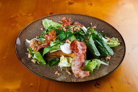 Бельгийские вафли с беконом