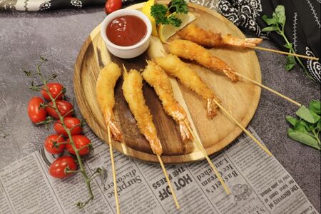 Тигровые креветки Lux в панировке с китайским соусом