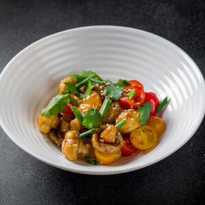 Салат с хрустящими шампиньонами