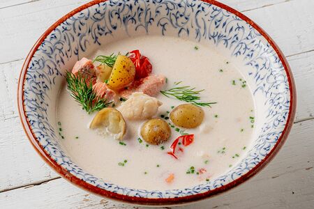 Уха по-фински с форелью