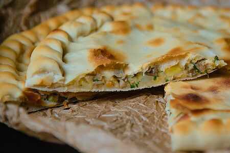 Осетинский Пирог с картофелем и грибами