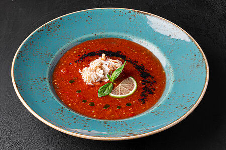 Гаспачо с крабом