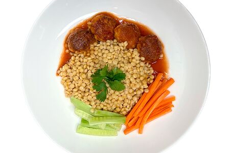 Фрикадельки с пастой птитим