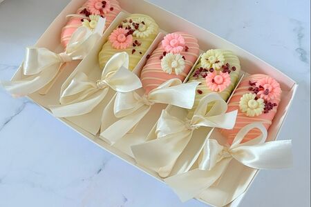 Чизкейки-эскимо с цветами