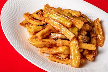 91. Баклажаны в кисло-сладком соусе