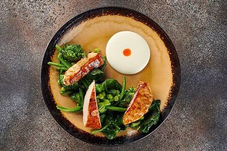 Филе индейки с зелеными овощами