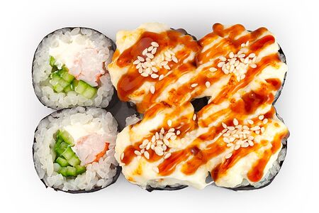 Запечённый ролл с креветкой