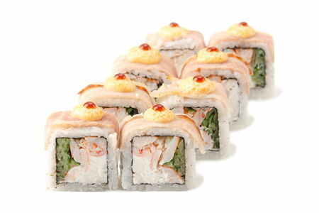 Запечённый ролл Бекоша с креветкой