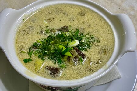 Супчик из телятины с баклажанами