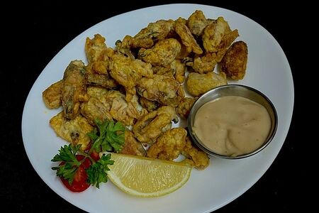 Жареные пряные мидии