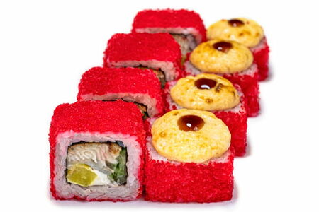 Запечённый ролл Малибу с угрём