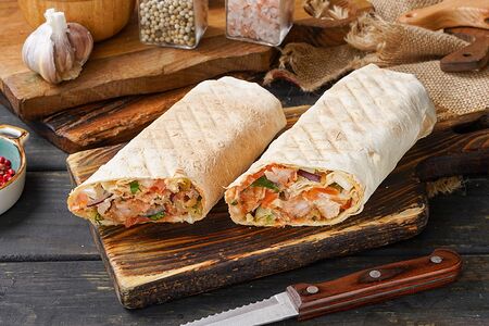 Шаверма на углях с люля из баранины 