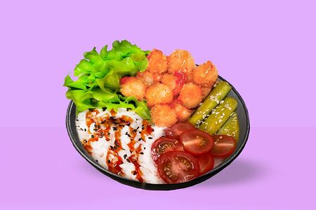 Донбури с темпура боул с креветкой 