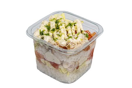 Трайфл с курицей и соусом цезарь