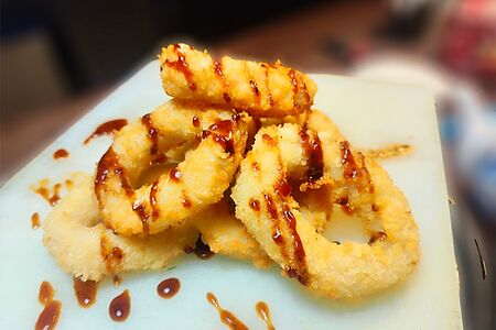 Кольца кальмара в кляре