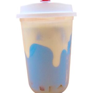 Синий молочный чай