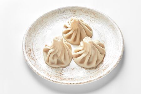 Хинкали с сыром сулугуни и зеленью 