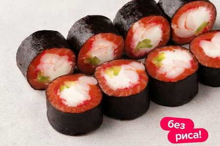 Кето с лососем и креветкой ролл