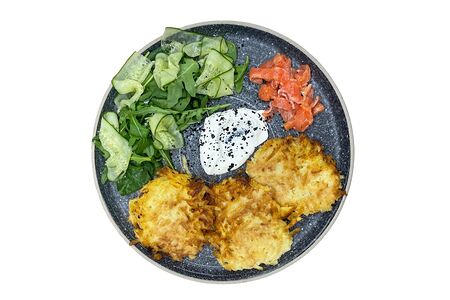 Драники с лососем