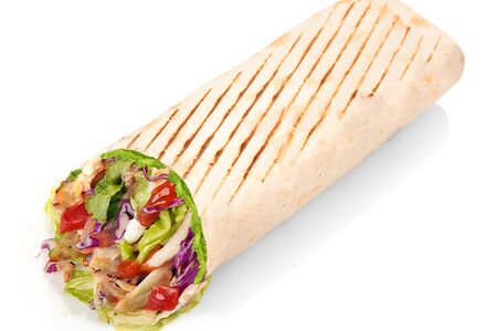 Данар Богатырь в лаваше с курицей