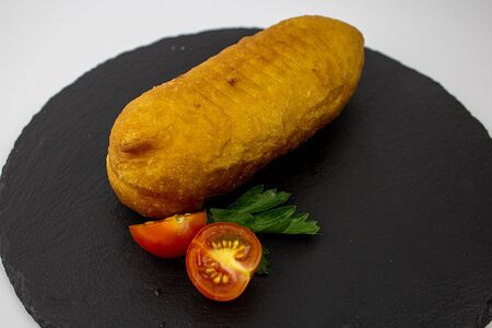 Сосиска с картофелем во фритюре