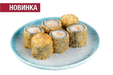 Хрустящий ролл с лососем и сыром