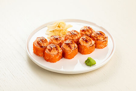 Ролл угорь с крабом запеченный