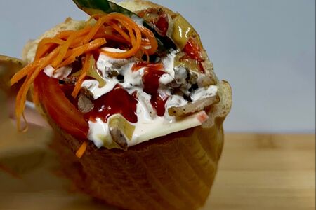 Гамбургер по-итальянски со свининой