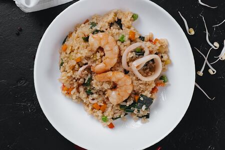 Рис с морепродуктами
