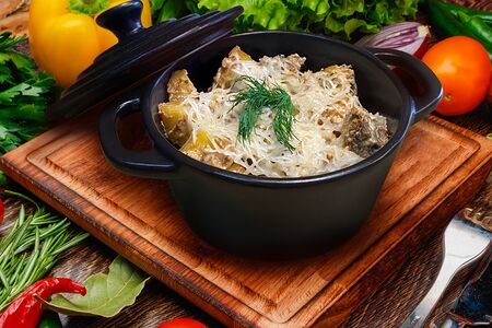 Картофель с говядиной