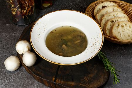 Суп с грибами и говядиной