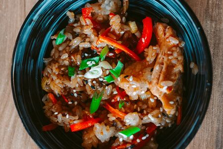 Тяхан с курицей