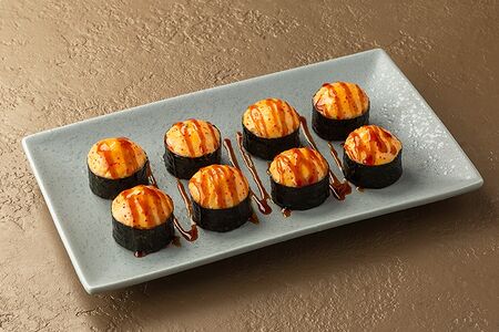 Ролл Самурай с лососем и креветками