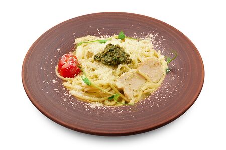 Паста Цыпленок песто