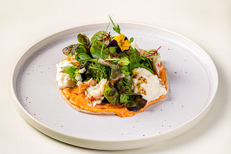 Ротти с крабом и страчателлой