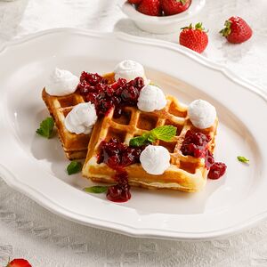 Творожные вафли с кокосовым муссом