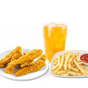 Стрипс + фри + напиток на выбор + маленькая игрушка