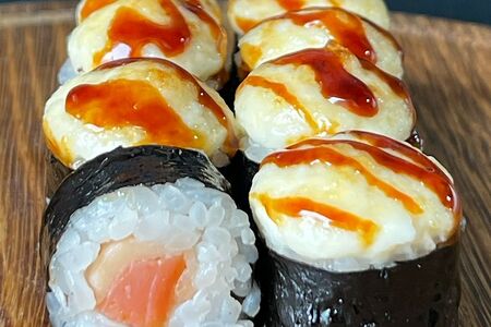 Запеченный мини с лососем