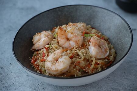 Рис с креветками