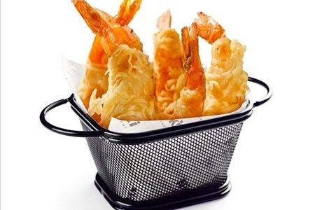 Креветки в темпуре Катаифи