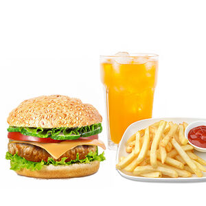 Чикен чизбургер меню (фри + напиток на выбор 0,5)