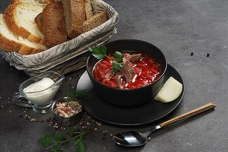 Борщ с говядиной 1/270/30/50